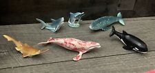 Vintage New-Ray Sea Life Marine Aquatic Whales Sharks Figure Toy Lot Of 6 picture
