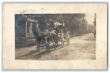 c1910's Horse Carriage Scene Street Middletown Iowa IA RPPC Photo Postcard picture