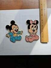 VTG  1984 Baby Mickey and Minnie Fridge Magnets   Disney Babies  picture