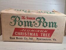 Vintage The Sparkler Pom Pom 3 Foot Aluminum Christmas Tree With Original Box picture