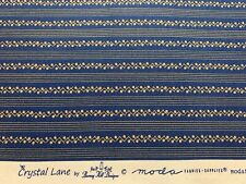 Cotton Fabric 1800s Repro BUNNY HILL DESIGNS Indigo Blue Geometric Moda FQ picture