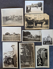 Vintage Antique Photo Lot On and Around The Farm Threshing, Shearing, Ranching picture