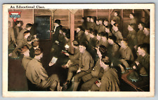 c1910s Educational Class Chalkboard School YMCA Antique Postcard picture