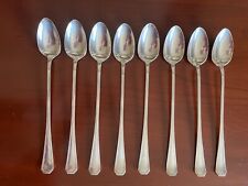 Vintage and Rare 1835 R Wallace AI 5 Set of 8 Ice Tea Spoons picture
