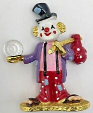 Spoontiques Clown Gold Plated Pewter Figurine Swarovski Crystal Hobo Tramp KM439 picture