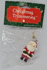 VTG Bradford Christmas Trimmeries Small Miniature Santa Figure Ornament Decor picture