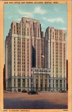 Vintage Postcard Post Office Federal Building Boston MA Massachusetts 1944  M075 picture