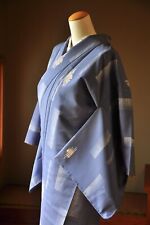 Japanese Kimono Eliotropo-Blue Geometrical Washable Polyester Unused Komon picture