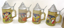 4 Vintage German Style Beer Steins .. Made in Taiwan picture