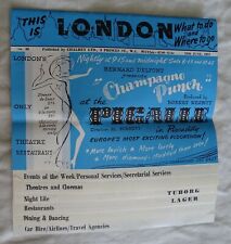 June 24 1957 THIS IS LONDON Theatre Restaurant Guide Booklet picture