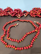 Lot of 9 Vintage Berry Rosehip Strands Garlands - 6 ft. each picture