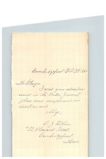 1885 Handwritten Letter DJ Tobin Cambridgeport Massachusetts MA Family History picture