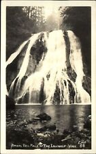 RPPC Lilliwaup WA Bridal Veil Falls waterfall Ellis 88 1930-50s real photo PC picture