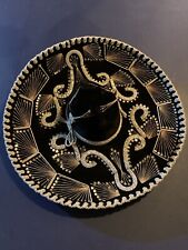 Vintage Authentic PIGALLE Black & Gold Mexican Sombrero Mariachi Hat picture