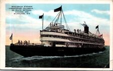 SHIP Whaleback Steamer Christopher Columbus Chicago to Milwaukee Posted 1931 picture