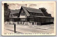 YWCA Hostess House Camp Dewey USNTS Great Lakes Illinois IL 1918 Postcard picture