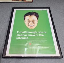 Msn  Email Print Ad 1998  Framed 1998 8.5x11 Vintage  picture