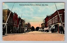 Ada OH-Ohio, Business Section North Of Railroad, Antique, Vintage Postcard picture