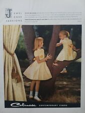 1956 little girls climb tree Jack Spiro yellow dress Celanese vintage ad picture