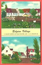 BELGIAN VILLAGE, BRADSHAW, MARYLAND - Razed mid-1980s – 1940s Linen Postcard picture