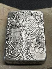 Zippo Lighter 2-side fish And Dragon Lighter New In Box picture