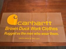 Vintage Carhartt advertising brown duck banner  picture