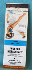 Matchbook Cover Westco Metalcraft Detroit Michigan Pinup Girlie picture
