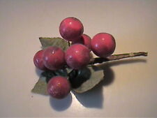 VINTAGE RED CHERRY FRUIT LAPEL PIN   picture