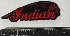 INDIAN MOTORCYCLE INDIAN HEAD DRESS IRON-ON BIKER PATCH picture