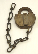 Antique PENN Central Railroad Lock  made by Adlake with Original Chain picture