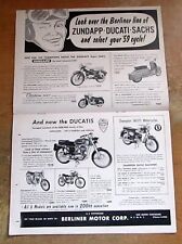 1959 Ducati Americano & Zundapp Super Sabre & Sachs Motorcycle Original Ad  picture