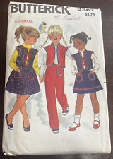 Vintage Girls Butterick Sewing Pattern Children Size Small #3367  - UNCUT picture
