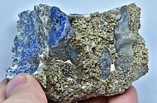 152 Gram Fluorescent Afghanite Crystal With Unknown Mineral & Lapis Lazuli Base picture