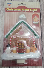Nicole Crafts Christmas Gingerbread House Night Light Indoor Use White Green New picture