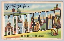 Postcard Large Letter Greetings Minnesota picture