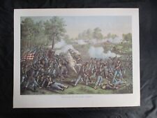 24 x 18  1960 Kurz & Allison Civil War Print- Battle of Wilson's Creek, Missouri picture