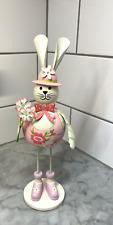 Adorable Metal Dancing Bunny All Ready For Easter picture