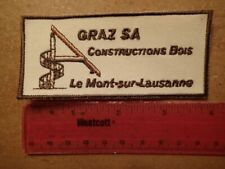 Embroidered Souvenir Patch-GRAZ SA, CONSTRUCTIONS BOIS, LE MONT-sur-LAUSANNE picture