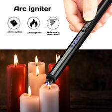 Electric BBQ Lighter Rechargeable Arc Flameless USB Adjustable Neck Windproof US picture