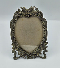 Vintage Art Nouveau Style Heart Picture Frame Lily Flowers Valentines Wedding picture