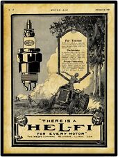 1920 Hel-Fi Spark Plugs New Metal Sign: Tractor Special - Devil Theme, Belvidere picture