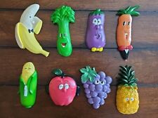 Lot of 8 Vintage Anthropomorphic Vegetable Frute Refrigerator Magnet  picture