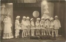 Children in great costumes theater Christmas play antique rppc photo picture