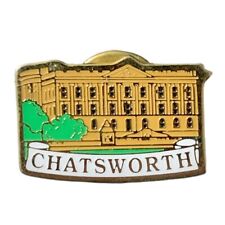 Vintage Chatsworth House England Scenic Travel Souvenir Pin picture