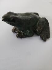 Vintage cast iron frog weight or pond / potted plant ornament picture