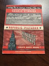 Republic Pictures Matchbook Cover Advertising Movie Murder In The Music Hall picture