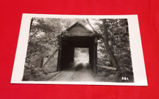 c1900 RPPC Covered Bridge ASCUTNEY, WEATHERSFIELD, VERMONT unused POST CARD picture