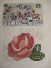LOT OF 2 Starbucks Card Mother's Day 2017 AND ROSE NEW RARE HTF picture