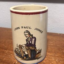 Mug/Stein Vintage Patriotic Antique John Paul Jones Hand Fired & Painted Signed picture