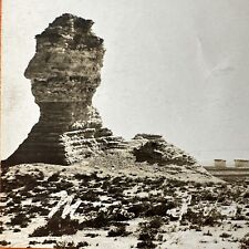 “Old Chief Smokey” Oakley, Kansas Real Photo Postcard RPPC vintage Monument rock picture